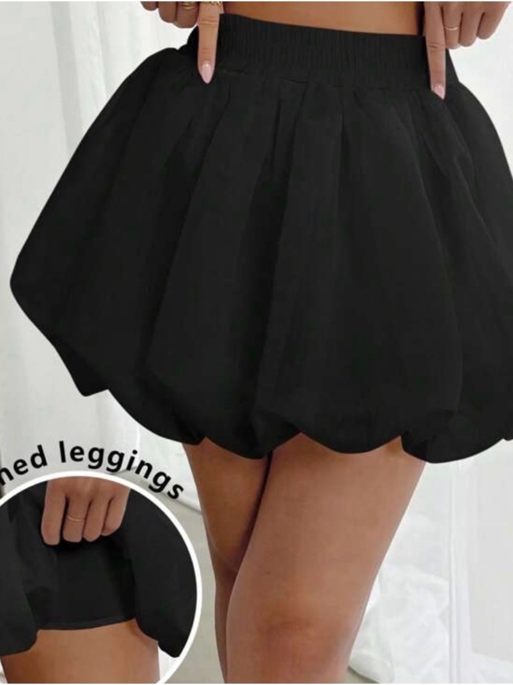SHEIN Black Skirt with Inner Shorts